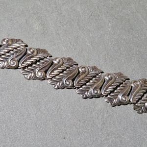 Vintage Antonio Reina Taxco-armband i sterling silver: Repoussé Link