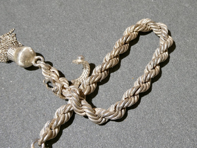Vintage Alfredo Villasana tofsarmband, sällsynt Taxco sterling armband, silver tofsarmband bild 3