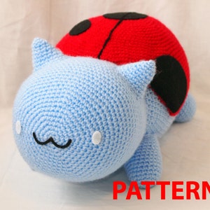 Digital PDF PATTERN 2 in 1 Catbug Amigurumi Plushie Toy Big Pattern and Small Conversion Pattern