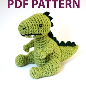 INSTANT DIGITAL PATTERN - Baby T-Rex Dinosaur Amigurumi Plush Toy Pdf Pattern