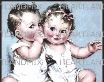 Baby Nursery Wall Art Charlotte Becker Vintage Downloadable Art Graphic Image