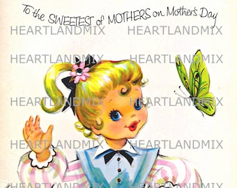 Vintage Mother's Day Card Digital Image Download Printable