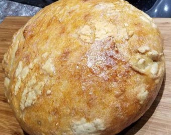 Farm Bread Recipe with only 4 Ingredients, easy, delicious no-knead bread recipe