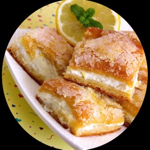 Cream Cheese Lemon Bars Digital Download Recipe