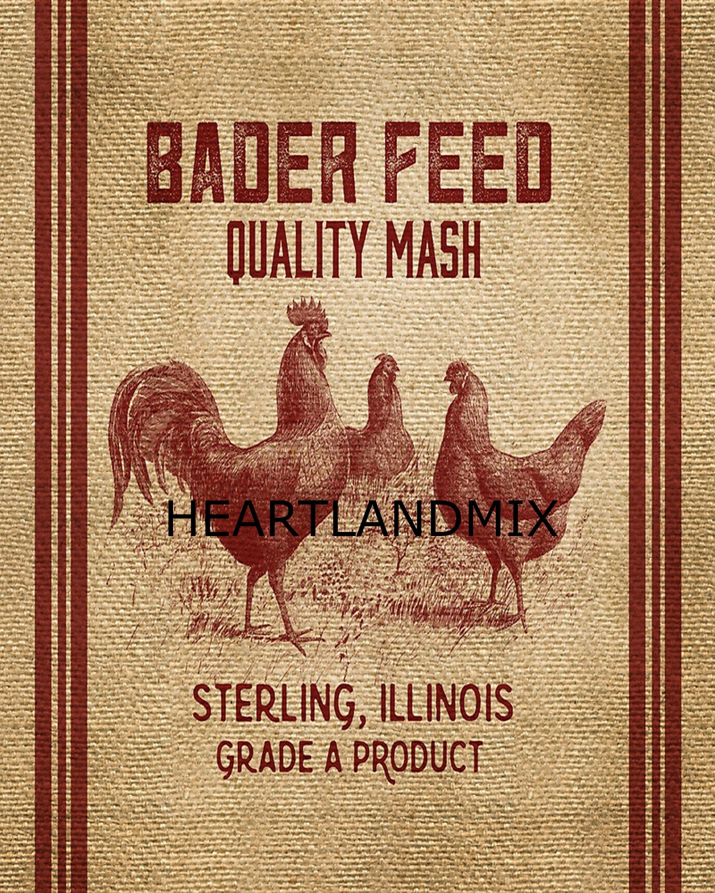 Primitive Vintage Feed Bag Logo Transfer/Pantry Labels/Hang Etsy