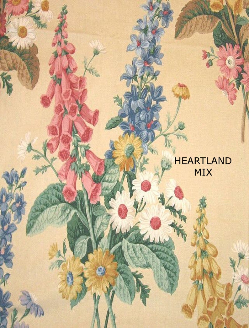 Vintage Floral Wrapping Paper Digital Image Wallpaper Scrap | Etsy