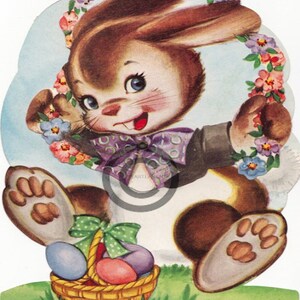 Vintage Easter Bunny Digital Download Printable Art Graphic Image - Etsy