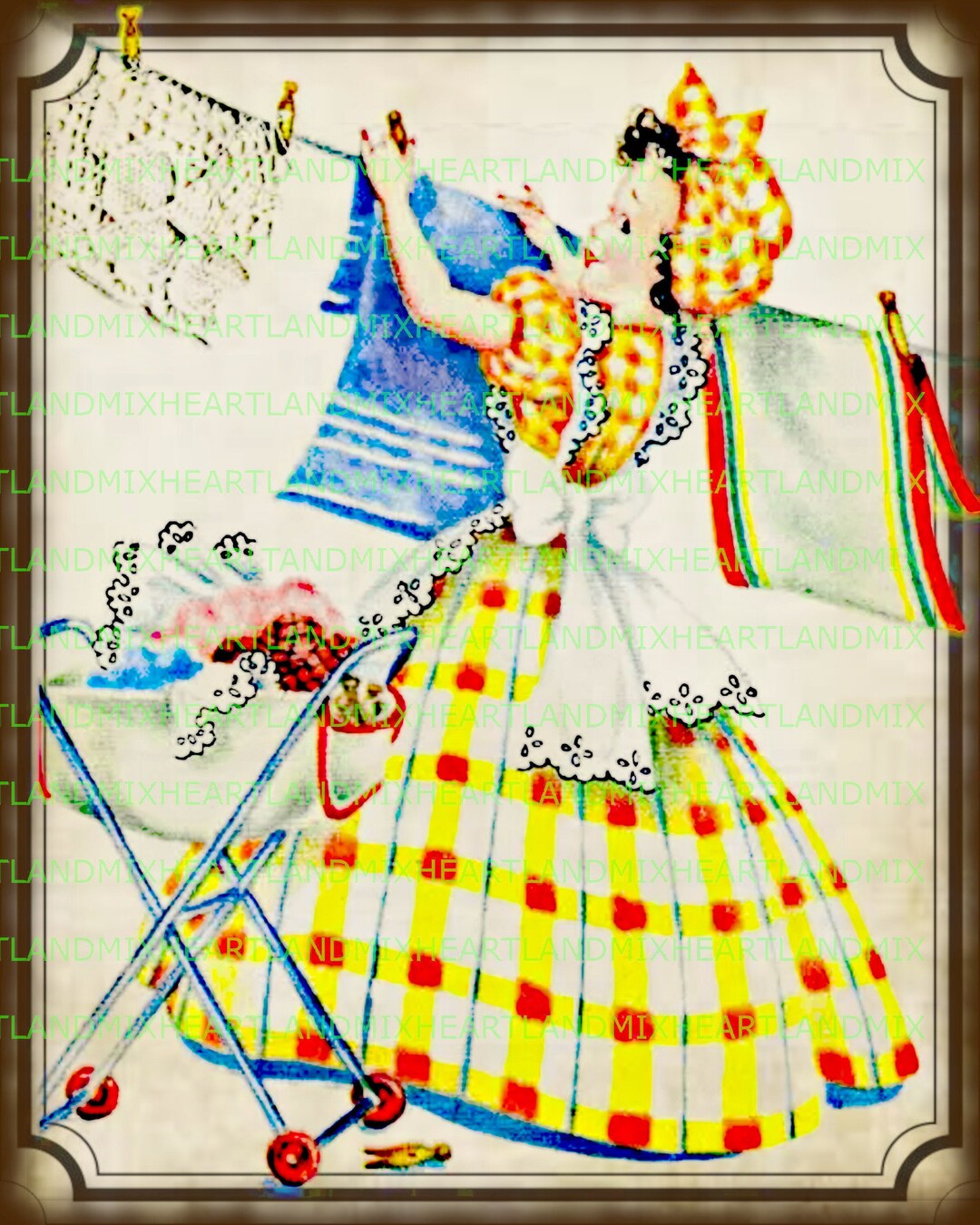 Laundry Day Art Graphic Digital Download Printable Wall Art Image