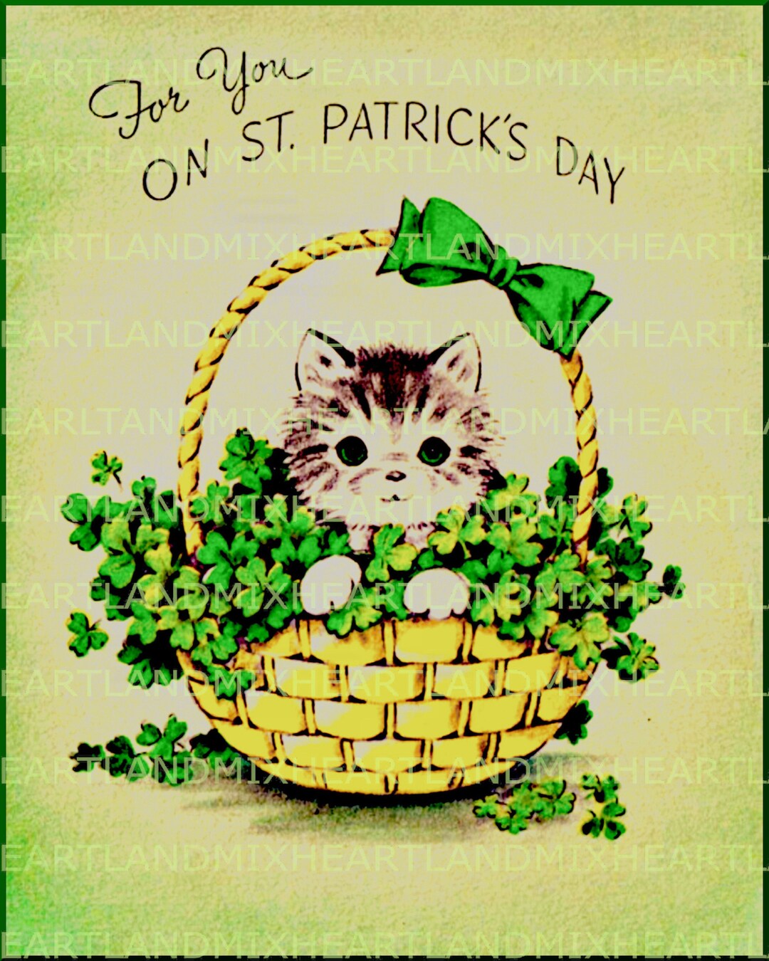 St. Patrick's Day Vintage Art Print, Digital Download, Printable Image ...