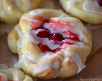 Cherry Cheese Danish Rolls RECIPE DIGITAL Download Printable