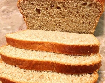 Whole Wheat Bread RECIPE Digital Download