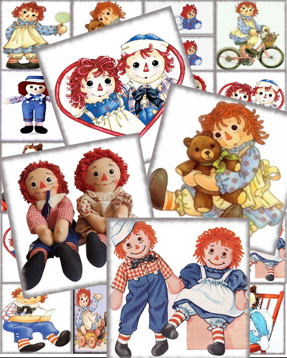 Raggedy Ann and Andy Digital Instant Download Printables - Etsy