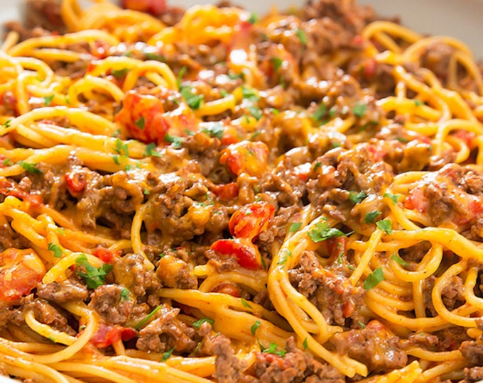 One Pot Taco Spaghetti RECIPE Digital Download Printable - Etsy