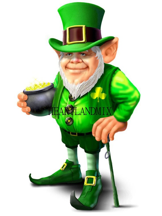 St. Patrick's Day Leprechaun Instant Download Printable Image 