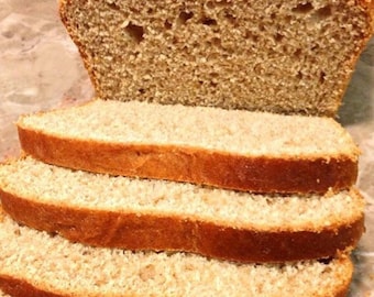 Whole Wheat Bread RECIPE Digital Download