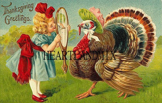 Antique Vintage Thanksgiving Turkey Digital Download Printable Etsy