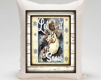 ViNTaGe SNoWMaN LeT iT SNoW RuSTiC FaRMHouSe DeCoR Transfers Wall Art/Gift Tags/Cards Digital Instant Download Image Printable
