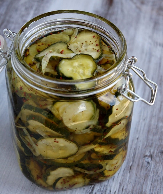 Refrigerator Bread And Butter Pickles Recipe Digital Download Etsy