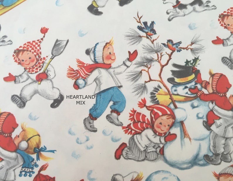 Printable Christmas Children Wrapping Paper Digital Image | Etsy Canada
