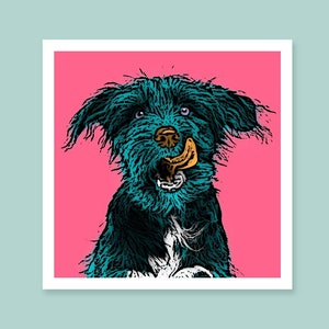 Custom Pet Portrait. Dog Portrait From Your Photos. Andy Warhol Portrait. Pop Art Your Dog. Customized Pet Portrait. Digital Print