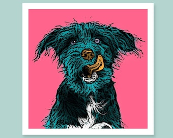 Custom Pet Portrait. Dog Portrait From Your Photos. Andy Warhol Portrait. Pop Art Your Dog. Customized Pet Portrait. Digital Print