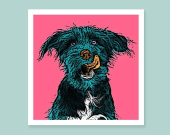 Custom Pet Portrait. Dog Portrait From Your Photos. Andy Warhol Portrait. Pop Art Your Dog. Customized Pet Portrait. Digital Print
