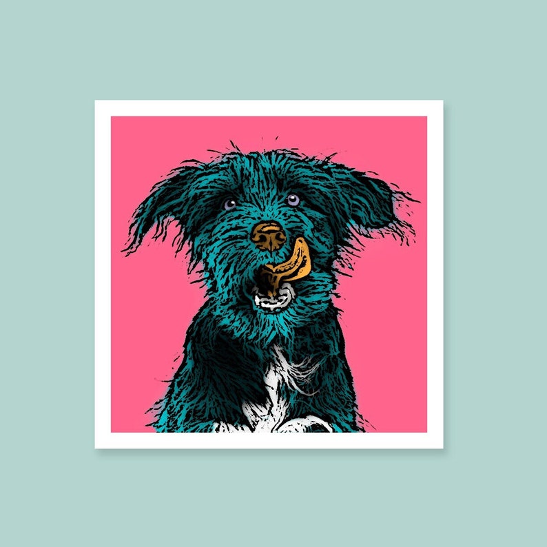 Custom Pet Portrait. Dog Portrait From Your Photos. Andy Warhol Portrait. Pop Art Your Dog. Customized Pet Portrait. Digital Print image 1