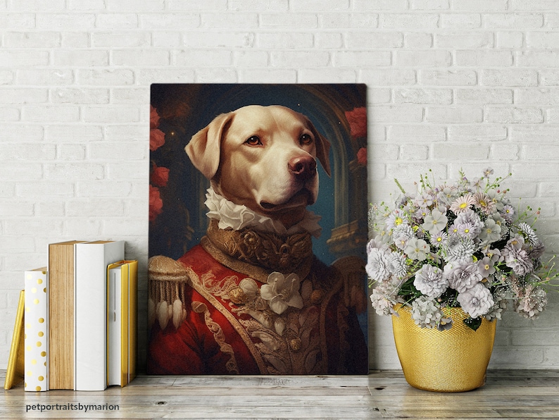 Benutzerdefinierte Gentleman Haustierporträt, Hundegemälde in Tracht, Haustierliebhaber Geschenk, königliches Porträt, Haustierporträtgeschenk, Tiermalerei Bild 4