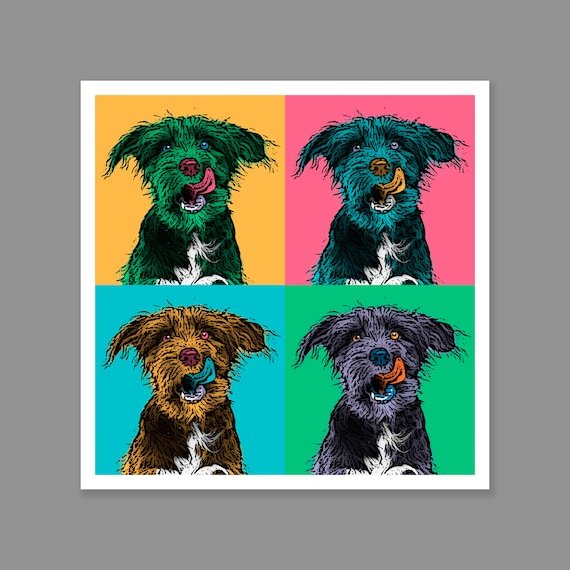 Custom Designed Earrings Collection Three Watercolor Dog Portraits