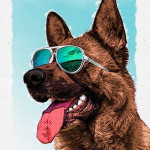 Custom Pop Art Pet Portrait: Dog, Cat, or Any Pet (Digital Print)