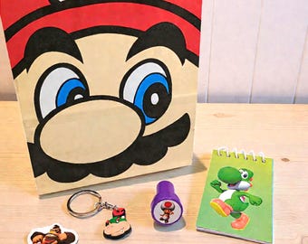 Video Game Plumber Mario Party Bags - Pre-filled Kids Birthday Goodie Bags & Favours