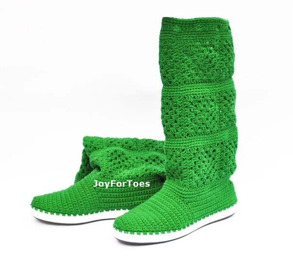 Crochet Boots for the Street Made to Order One Color Granny - Etsy