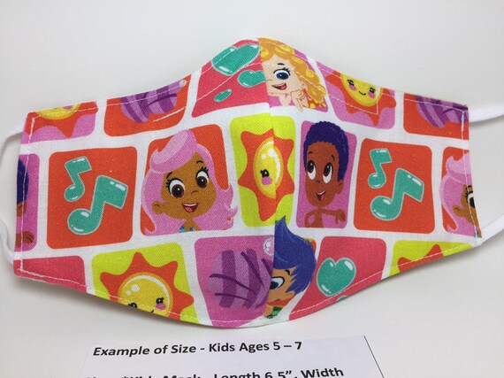 Bubble Guppies 1 Fitted Face Mask With Nose Wire L Triple | Etsy