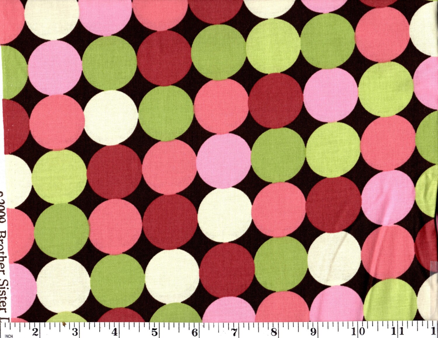1 Yard Multi Dots On Brown Brother Sister Design Studio Etsy