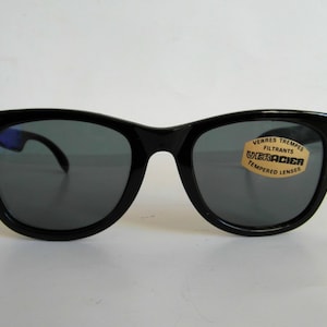 Vintage Black French Wayfarer Sunglasses