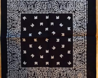 Vintage Rabe Schwarz Weiss Bandana