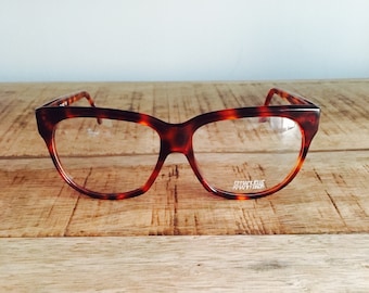 Montura de gafas Emmanuelle Khanh vintage de carey marrón
