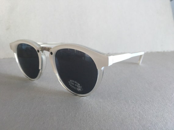 Vintage White-to-Clear Sunglasses - image 2