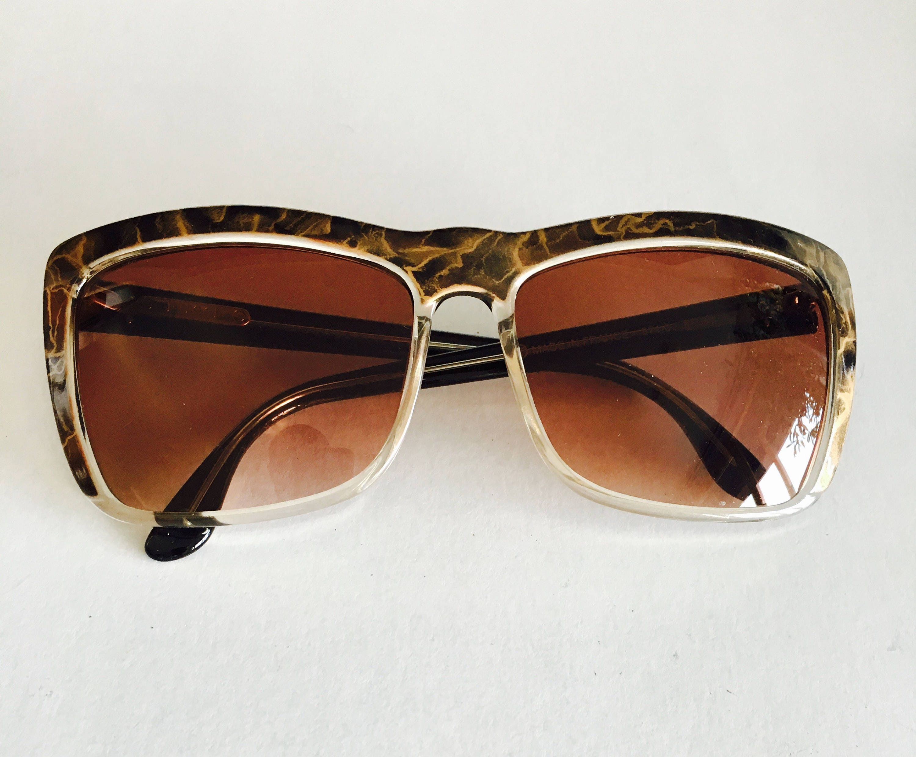 Vintage Emilio Pucci 874-0 EP 38 Crystal Clear and Brass 
