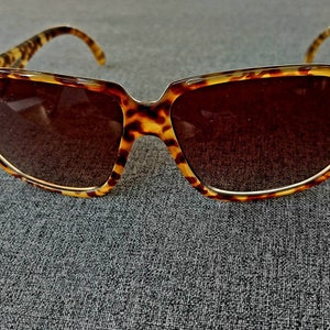Vintage Matte & Shiny Tortoiseshell D-Frame Jacques Fath Sunglasses