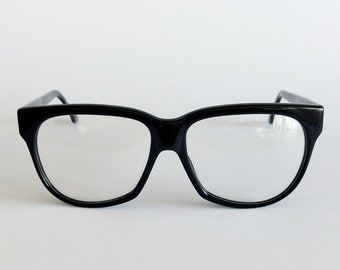 Vintage Black Emmanuelle Khanh D-frame Glasses