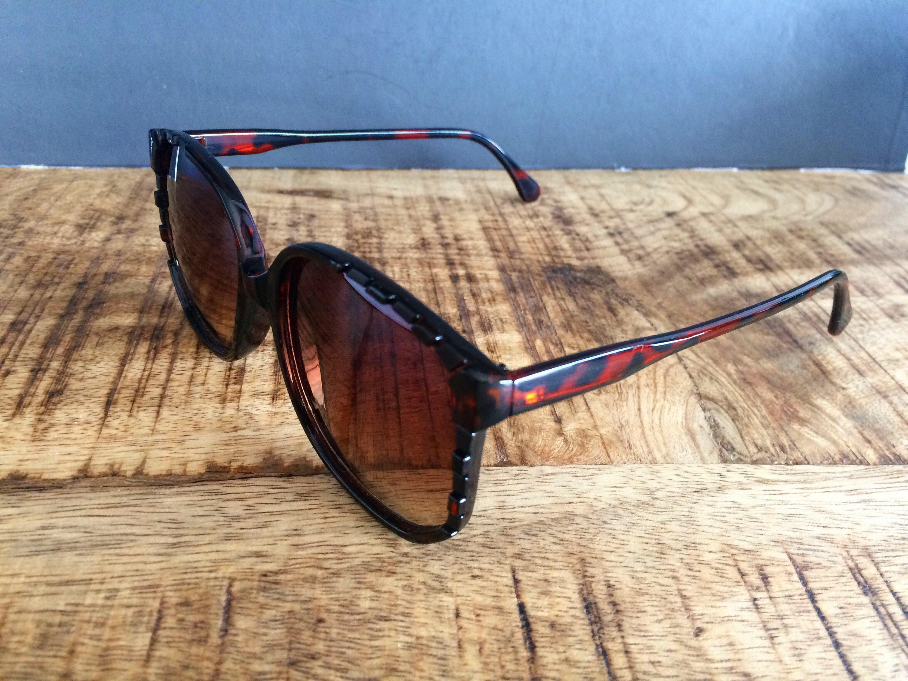 Vintage Dark Tortoiseshell Pentagonal Frame Sunglasses - Etsy