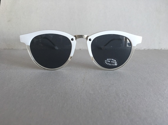 Vintage White-to-Clear Sunglasses - image 1