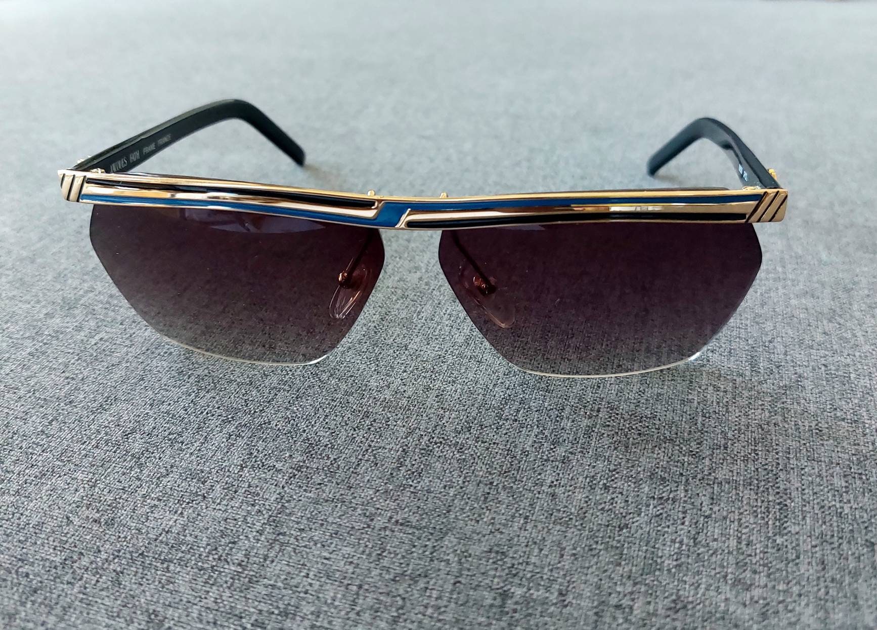 Vintage Jacques Fath Prescription Sunglasses 70s 1970s Brown Black ROUND JACQUES FATH SUNGLASSES VINTAGE ORIGINAL 70S FRANCE  main image 2