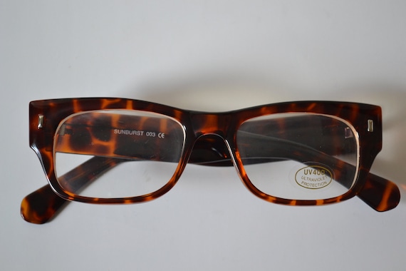 Vintage Sunburst Tortoiseshell Rectangular Optica… - image 4