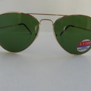 Vintage Light Gold Aviator Sunglasses