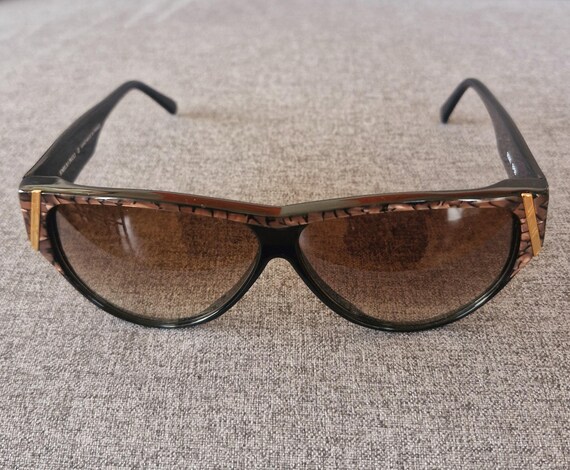 Vintage Emilio Pucci Brass Mosaic Browline & Black D-frame  display picture 2