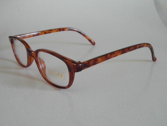 Vintage Brown Tortoiseshell Rectangular Optical F… - image 2