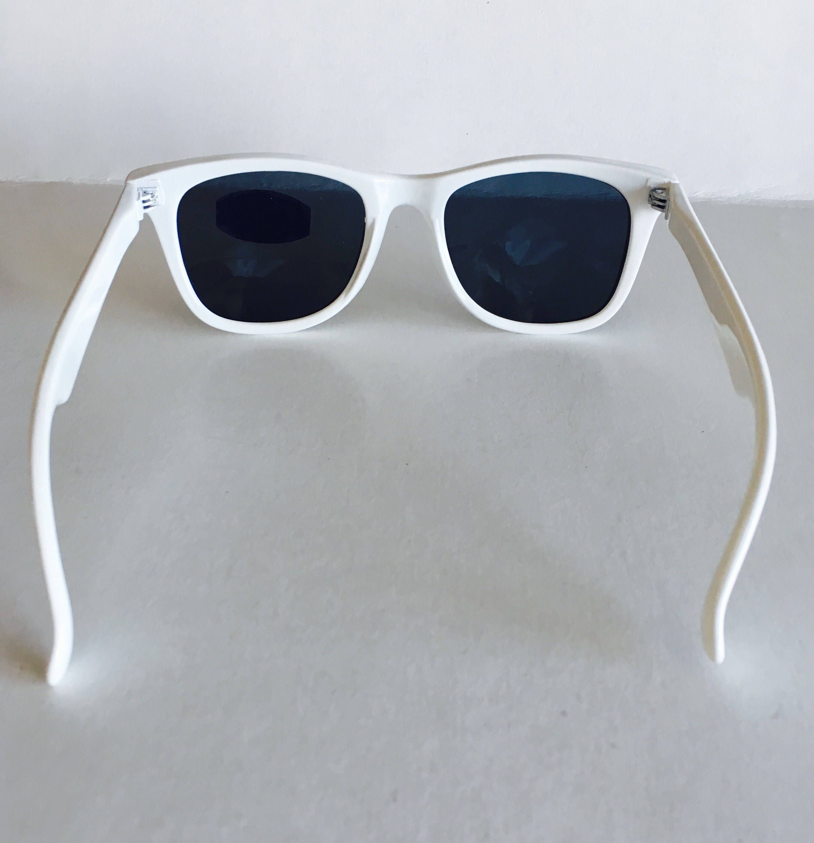 Vintage Shiny White Wayfarer Sunglasses - Etsy