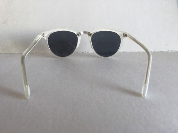Vintage White-to-Clear Sunglasses - image 3